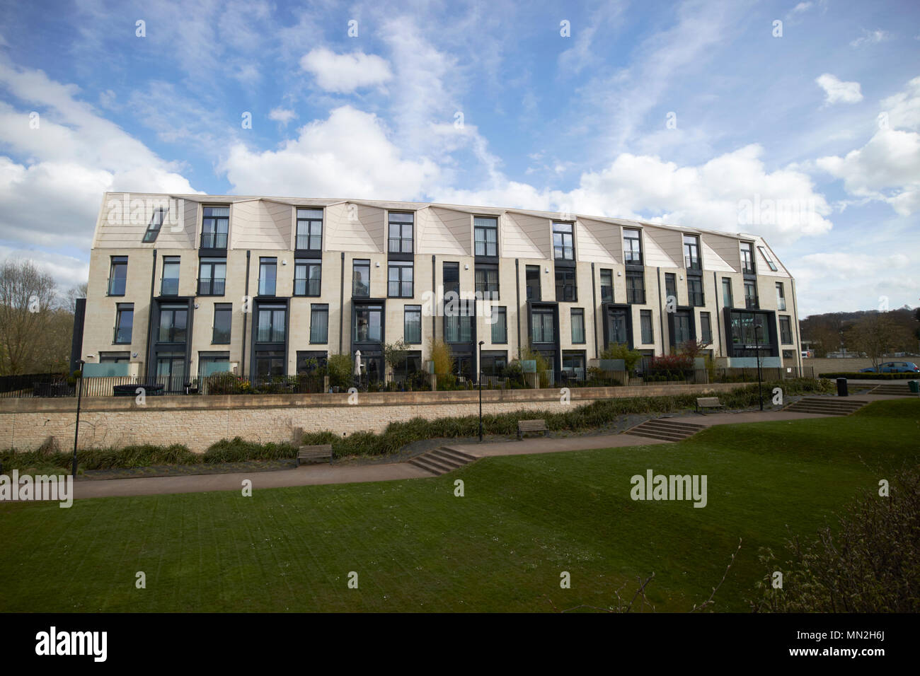 Baignoire Riverside régénération urbaine Le développement de la vieille Stothert Engineering et Pitt site sur la rivière Avon baignoire England UK Banque D'Images