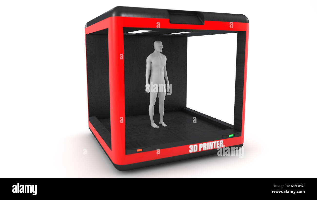 Le rendu 3d et 3d printer Banque D'Images