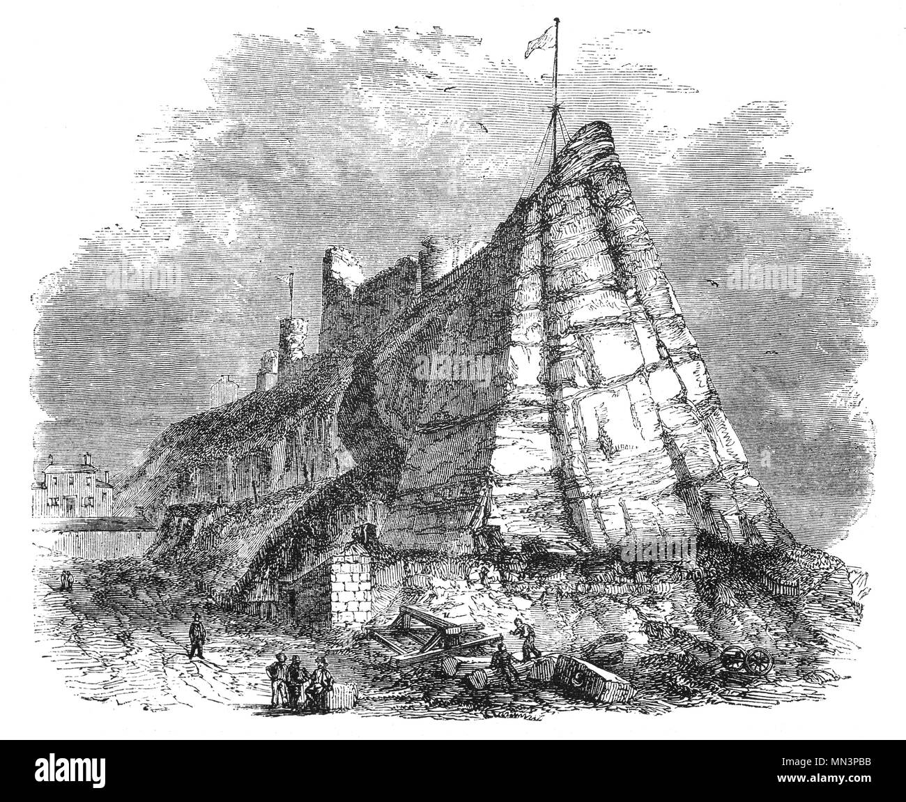 Château de Hastings a été initialement construit comme une motte-et-bailey château à proximité de la mer. Plus tard cette année la célèbre bataille de Hastings a eu lieu près du château de Hastings, où William a été victorieux. En 1070 William a émis des ordonnances pour le château d'être reconstruit en pierre. Banque D'Images Château de Hastings a été initialement construit comme une motte-et-bailey château à proximité de la mer. Plus tard cette année la célèbre bataille de Hastings a eu lieu près du château de Hastings, où William a été victorieux. En 1070 William a émis des ordonnances pour le château d'être reconstruit en pierre. Banque D'Images