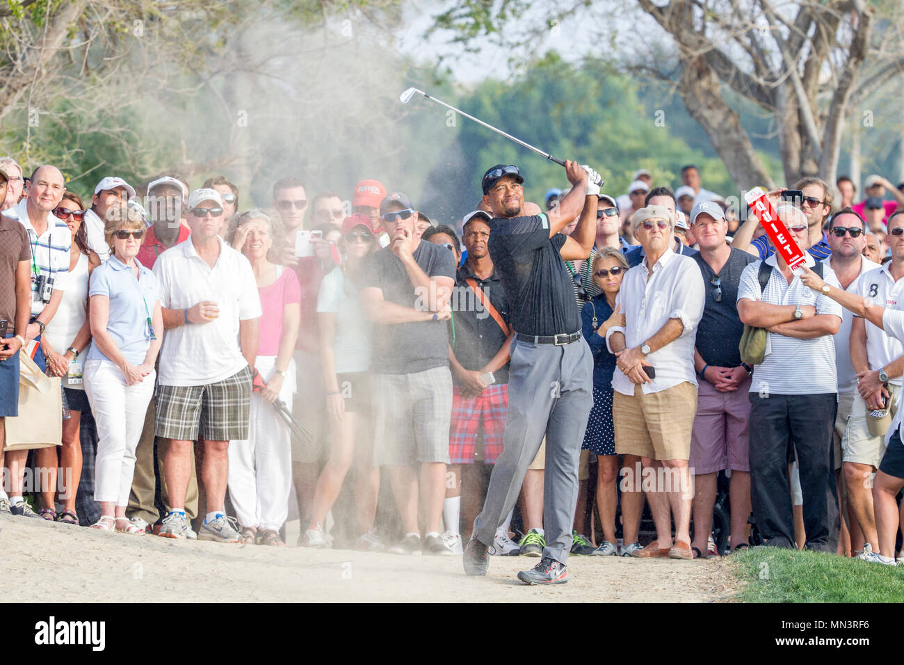 Tiger Woods Dubai Banque D'Images