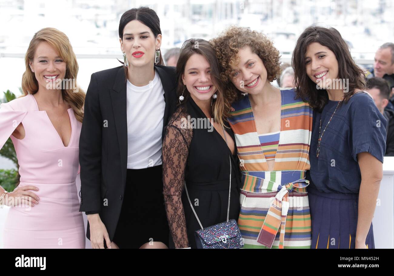 MARIANA XIMENES, LUIZA MARIANI, BRUNA LINZMEYER, MARINA PROVENZANO, FLORE DIEGUES, LE GRAND CIRQUE mystique, PHOTOCALL. 71E FESTIVAL DU FILM DE CANNES Banque D'Images