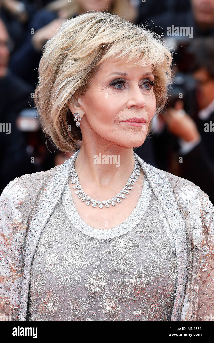 Cannes, France. 14 mai, 2018. Jane Fonda au 'Blackkklansman' premiere au cours de la 71e édition du Festival de Cannes au Palais des Festivals sur mai14, 2018 à Cannes, France. Crédit : John Rasimus/Media Punch ***FRANCE, SUÈDE, NORVÈGE, FINLANDE, USA, DENARK, la République tchèque, l'AMÉRIQUE DU SUD SEULEMENT*** Banque D'Images