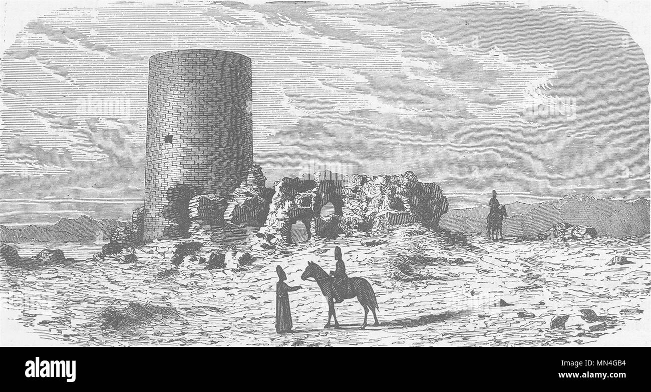 L'Iran. Ruines de Tous (ancienne capitale du Khorassan, près de grillage) 1891 Imprimer Banque D'Images