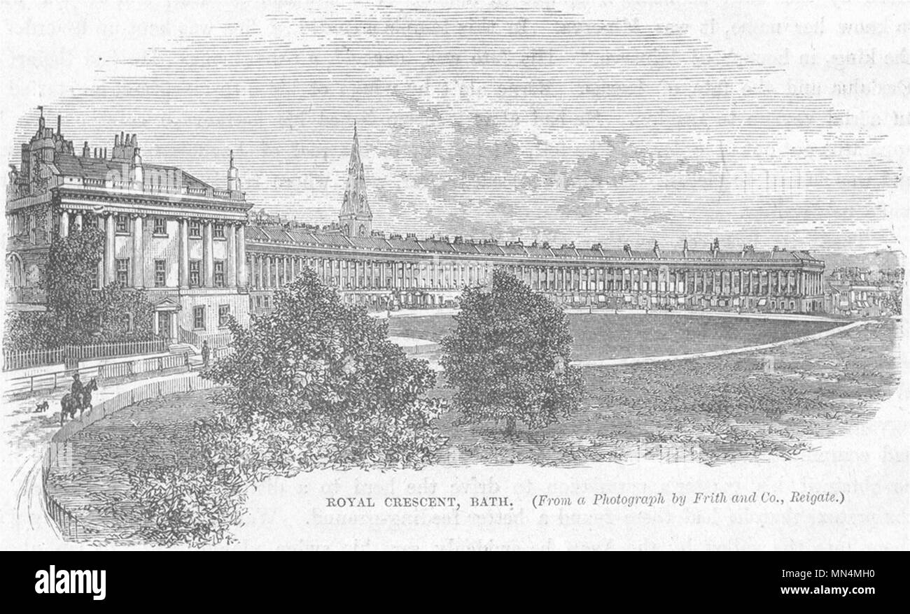 SOMT. Baignoire. Royal Crescent 1898 ancienne vintage print photo Banque D'Images