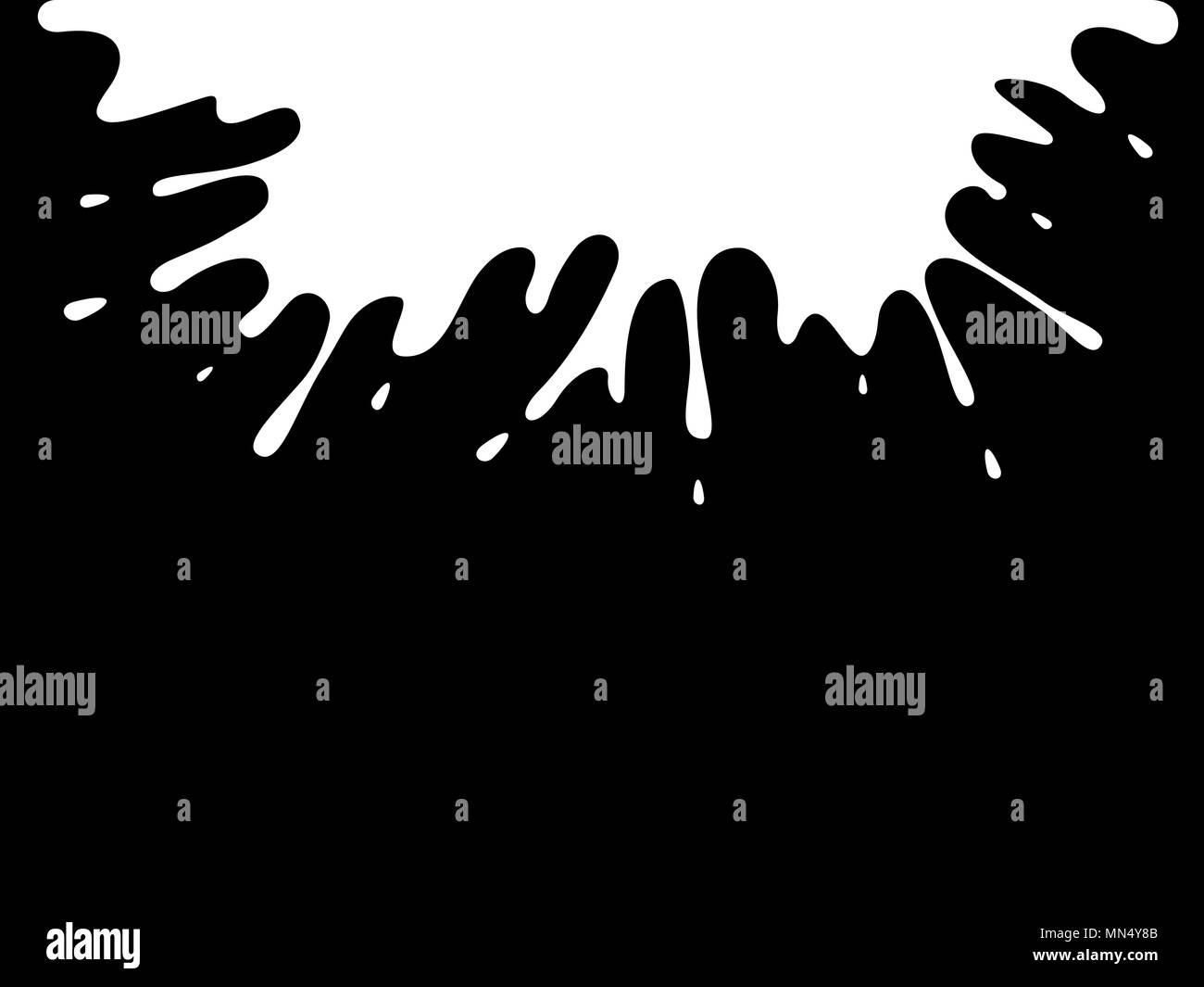 Tache De Peinture Blanche Sur Fond Noir Image Vectorielle Stock Alamy