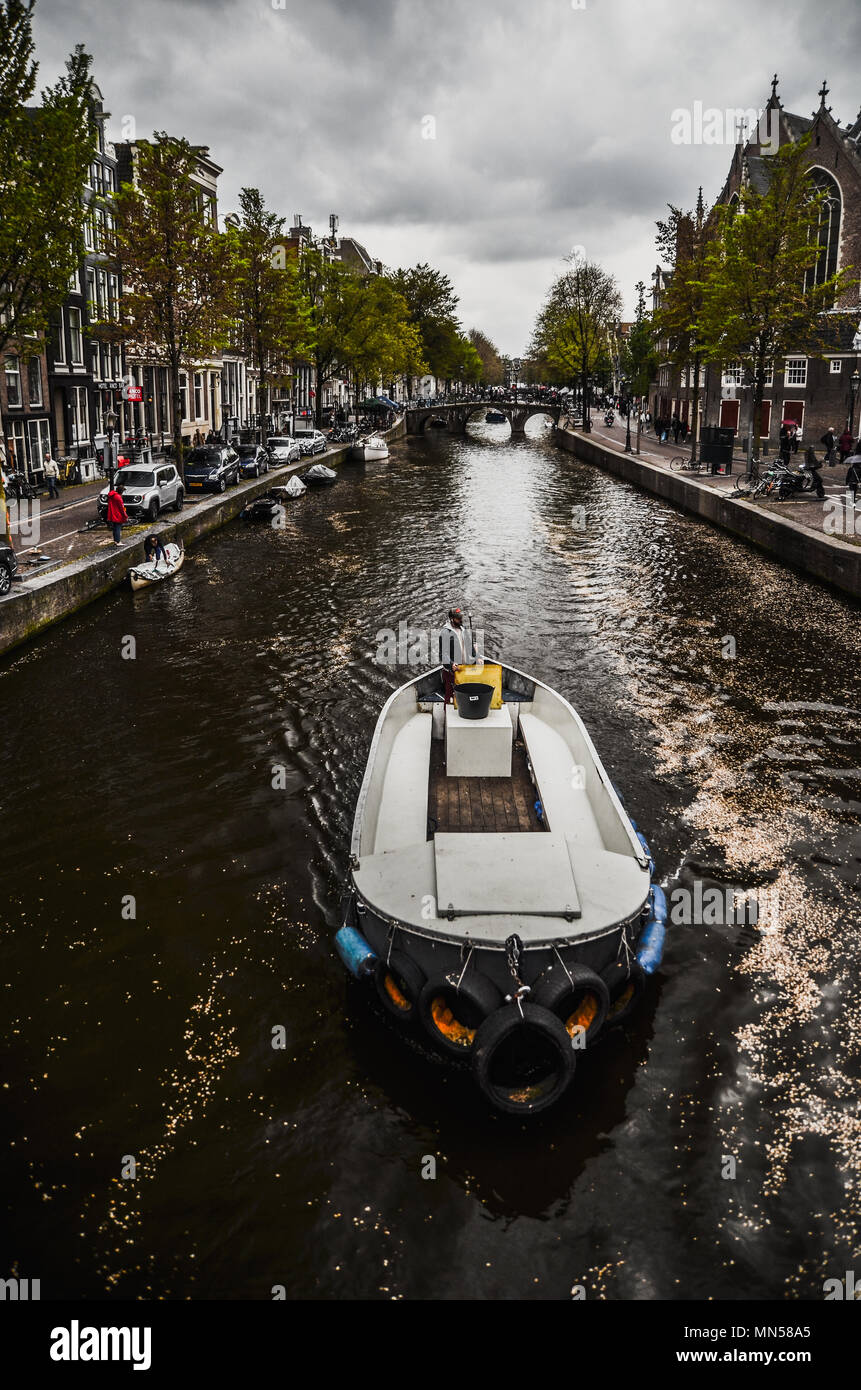 Voile à Amsterdam Banque D'Images
