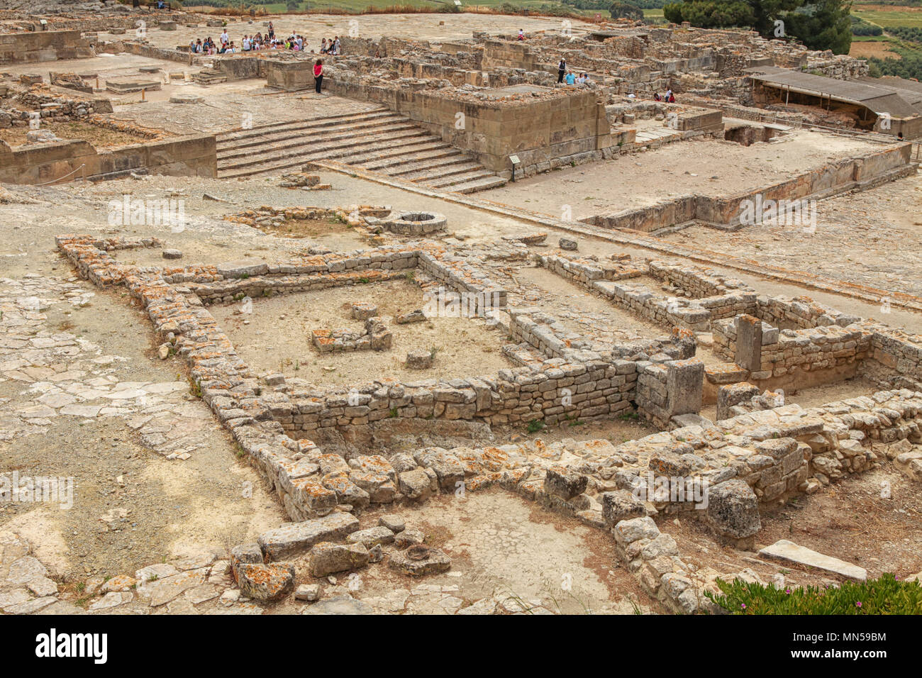 L'ancienne ville de Phaistos, en Crète. La culture minoenne vieille d'environ 2000 avant J.-C. en Grèce Banque D'Images
