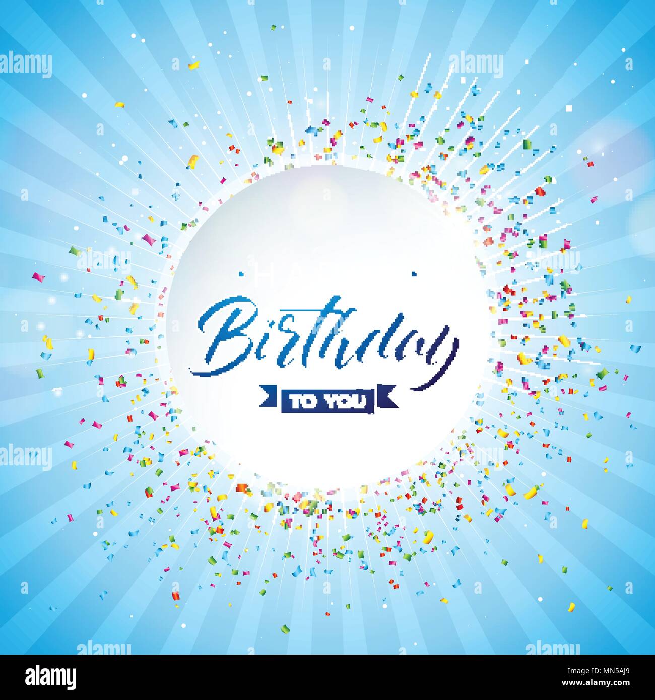 Joyeux Anniversaire Vector Design Avec La Typographie Et Les Confettis Tombant Sur Fond Bleu Brillant Illustration Pour Un Anniversaire Cartes De Vœux Ou De La Partie De L Affiche Image Vectorielle Stock Joyeux Anniversaire Vector Design Avec La Typographie Et Les Confettis Tombant Sur Fond Bleu Brillant Illustration Pour Un Anniversaire Cartes De Vœux Ou De La Partie De L Affiche Image Vectorielle Stock