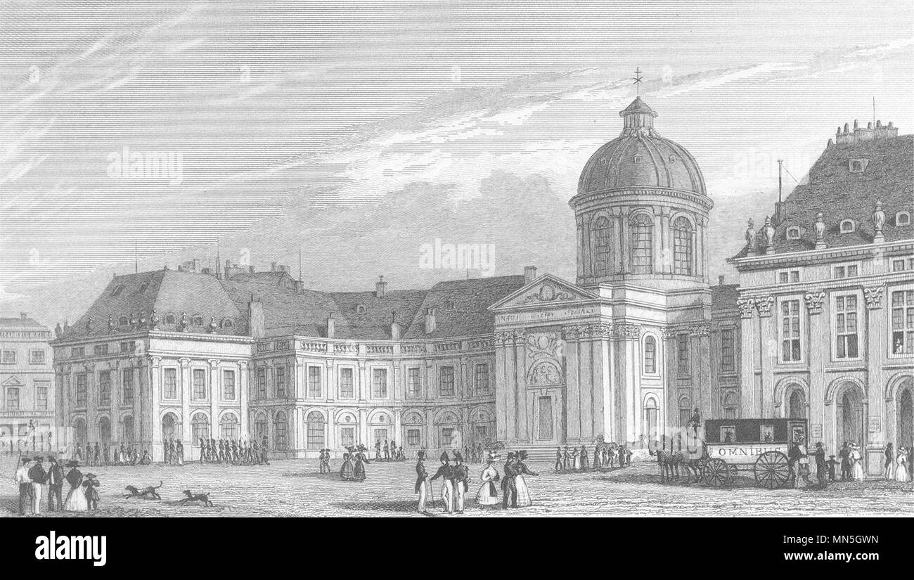 PARIS. Palais de l'Institut 1831 ancienne vintage print photo Banque D'Images