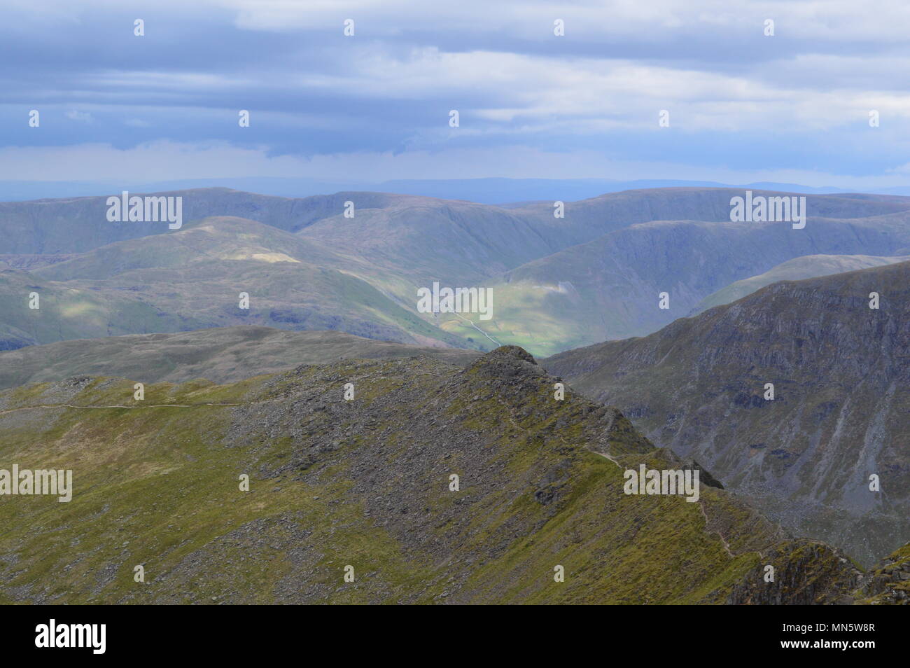 Helvellyn sur la montagne du Sommet, Lake District Banque D'Images