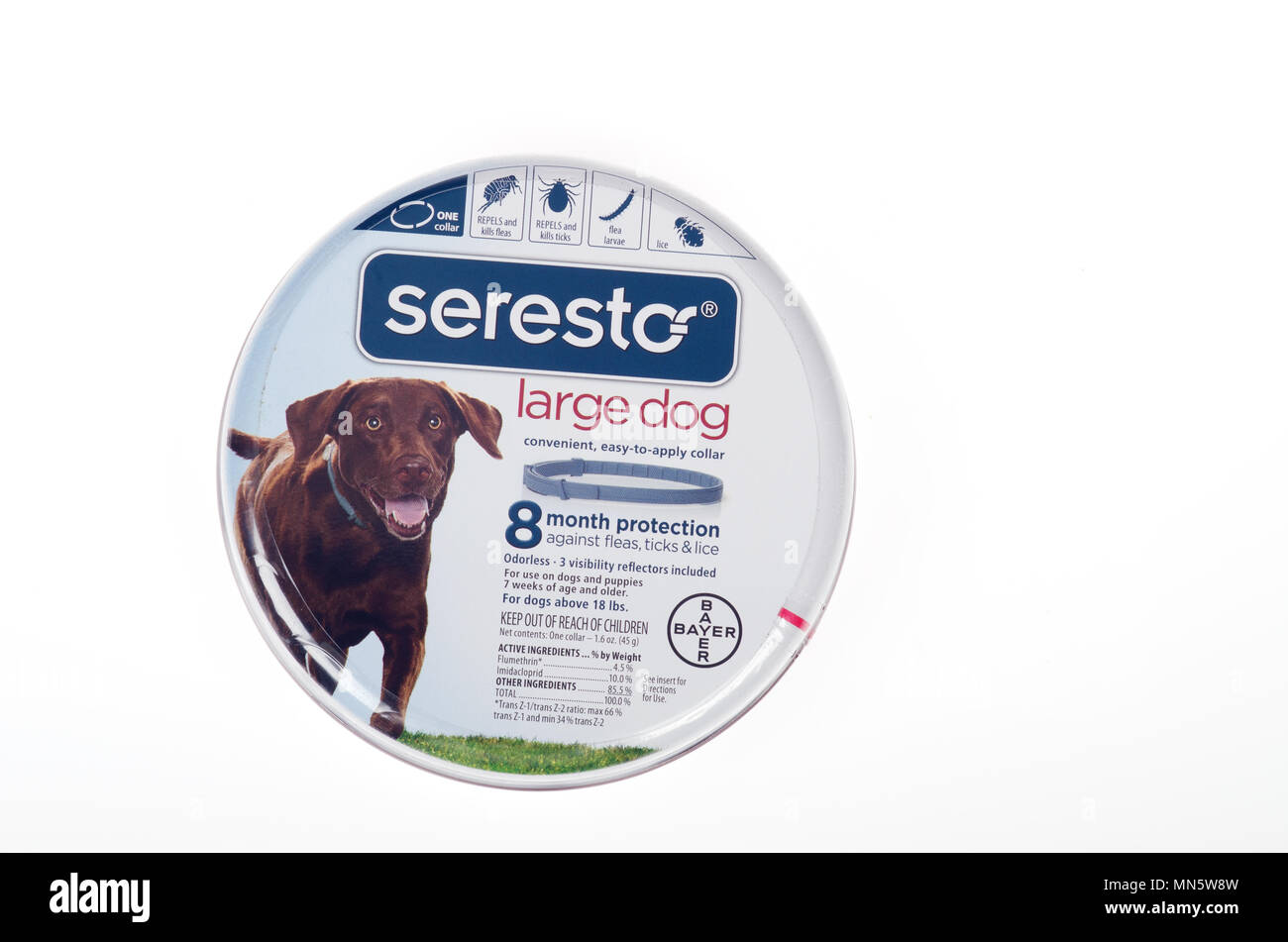 Bayer Seresto Collier antipuces et antitiques Photo Stock - Alamy