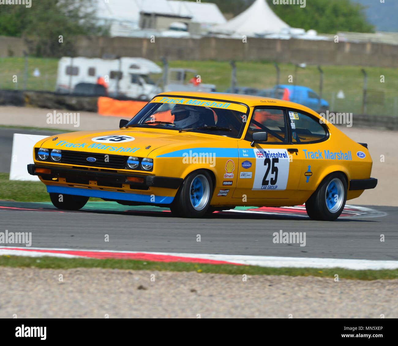 Peter Ratcliff, Graham Scarborough, Ford Capri, Historic Touring Car Challenge, Tony Dron Trophy, Donington Festival historique, 2018, sport automobile, mot Banque D'Images