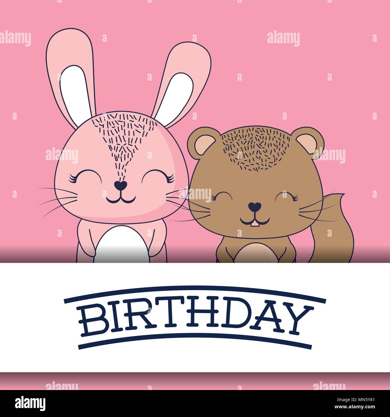 Joyeux Anniversaire Avec Un Lapin Et L Ecureuil Mignon Sur Fond Rose Design Colore Vector Illustration Image Vectorielle Stock Alamy Joyeux Anniversaire Avec Un Lapin Et L Ecureuil Mignon Sur Fond Rose Design Colore Vector Illustration Image Vectorielle Stock Alamy