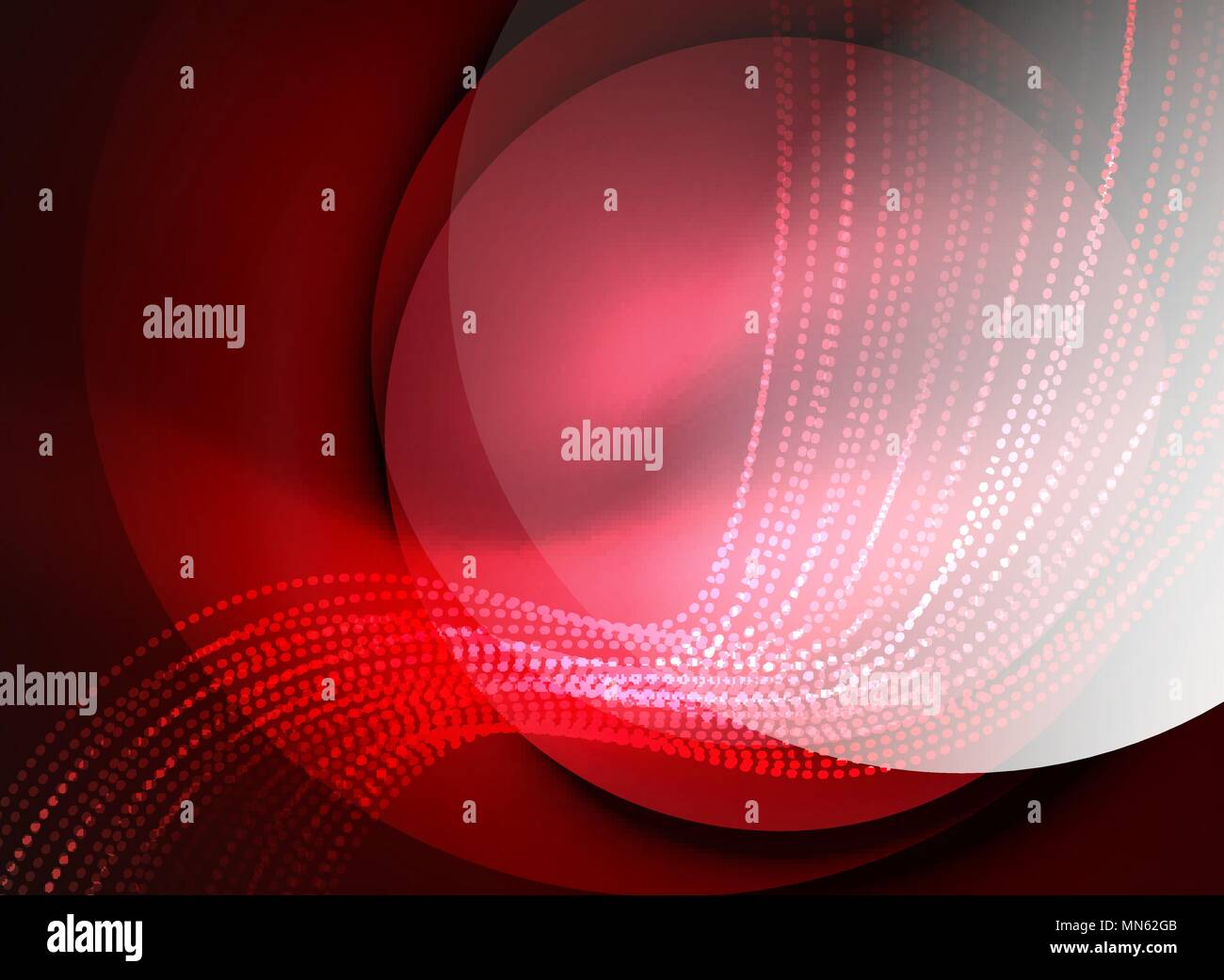 Vague rougeoyante créé avec des particules sur un fond de couleur sombre. Vague rougeoyante créé avec des particules sur un fond de couleur sombre. Vector illustration numérique Illustration de Vecteur