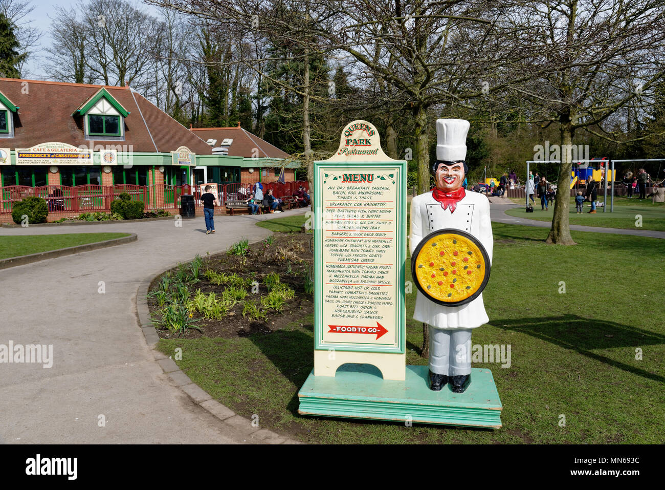 Frederick's de Chesterfield Cafe à Queens Park, Chesterfield, Derbyshire Banque D'Images