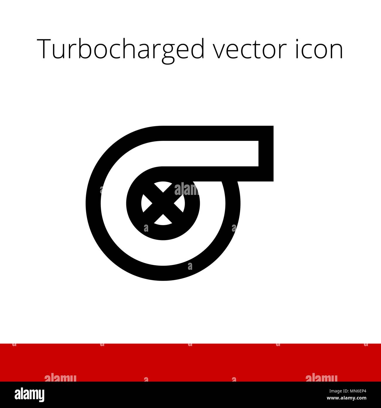 Icône isolé du turbocompresseur sur fond blanc, auto service, réparation, voiture vecteur détail Illustration de Vecteur