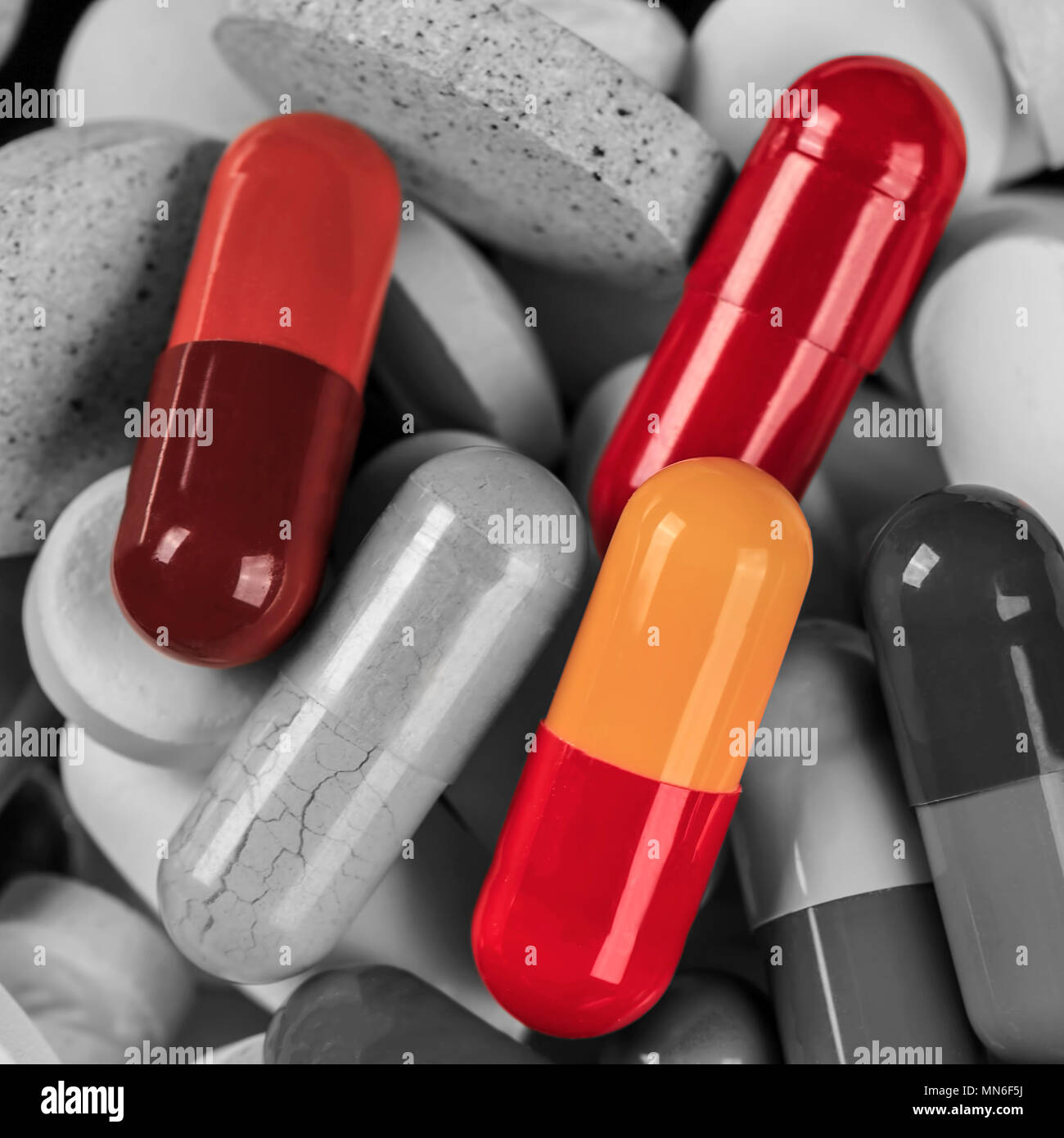 Heap of medicine pills Banque D'Images