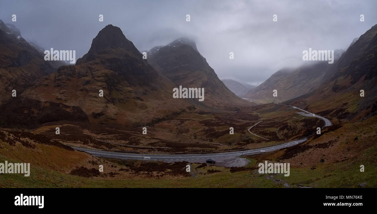 Les trois soeurs & Col de Glencoe, Ecosse Banque D'Images