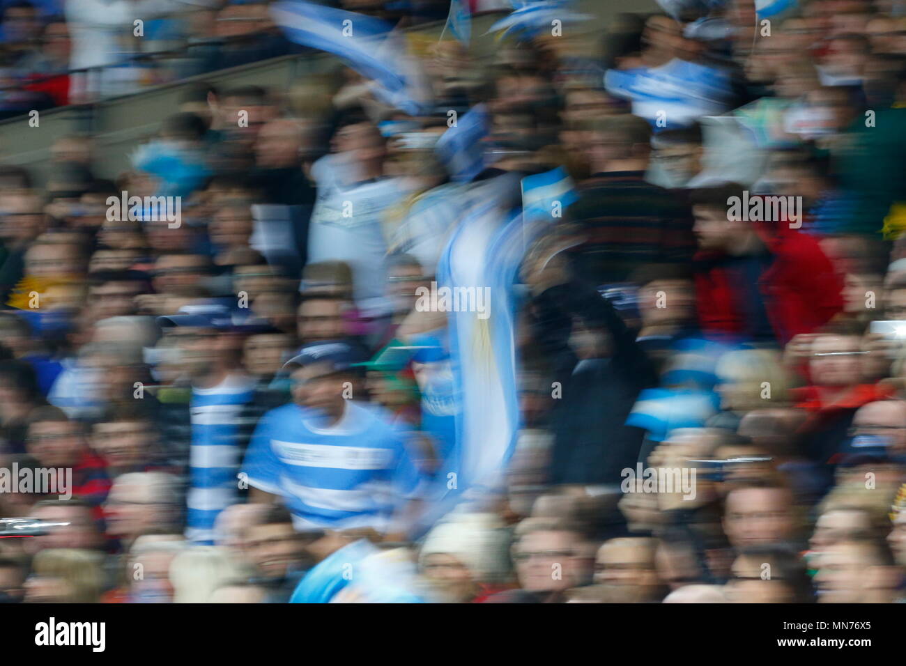 Au cours des fans au cours de l'IRB RWC 2015 Ð la médaille de bronze 47 v entre l'Argentine, l'Afrique du Sud au Queen Elizabeth Olympic Park. Londres, Angleterre. 30 Octobre 2015 Banque D'Images