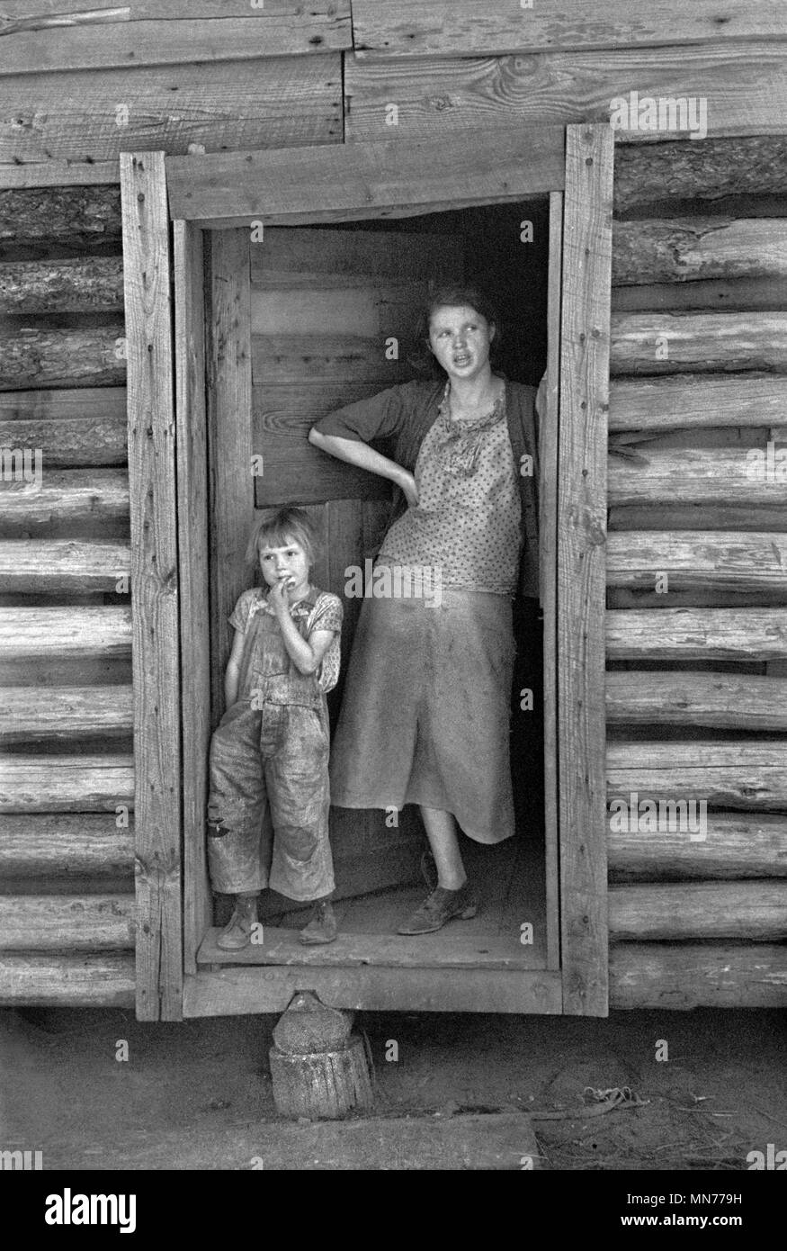 Femme et enfant de Métayer, Walker County, California, USA, Arthur Rothstein pour la réinstallation aux États-Unis de l'Administration, Février 1937 Banque D'Images