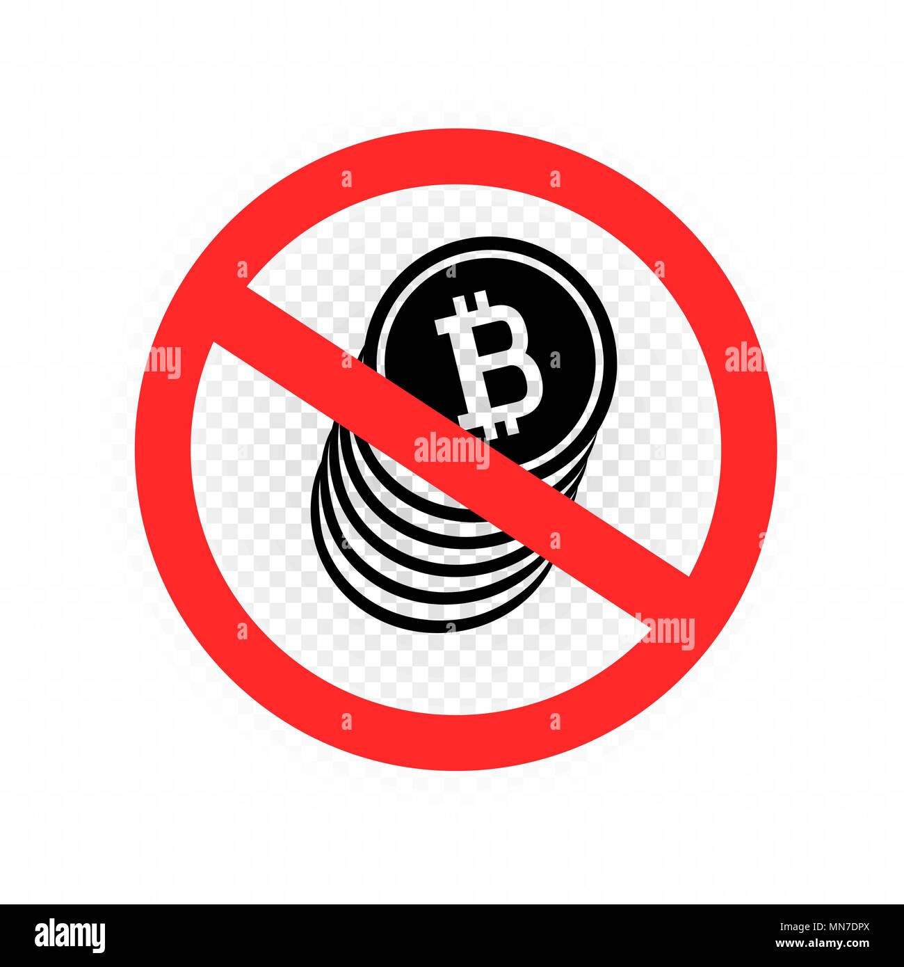 Pas d'icône symbole symbole de devise crypto Illustration de Vecteur