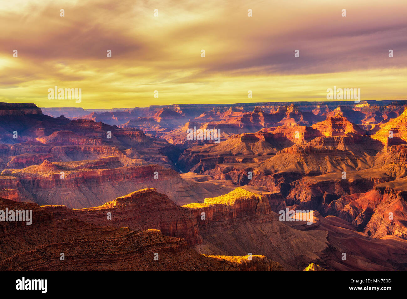 Scenic coucher du soleil au Grand Canyon Banque D'Images