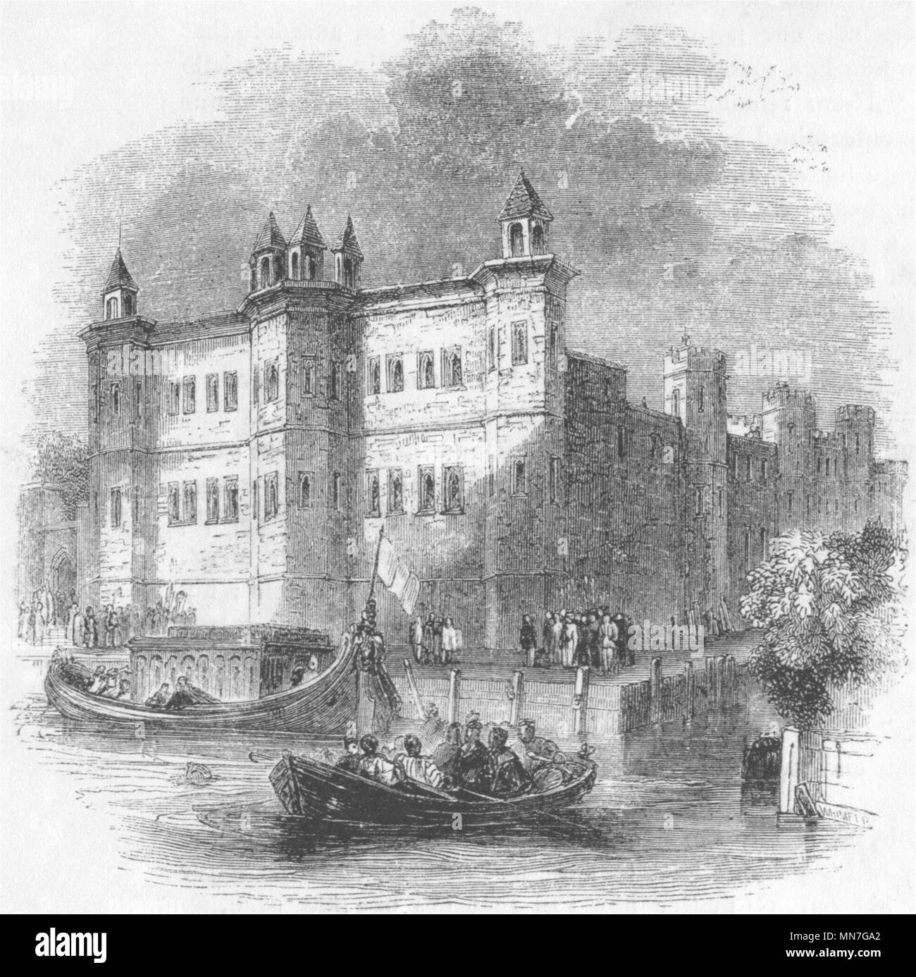 Des palais. Palace à Bridewell 1845 ancienne vintage print photo Banque D'Images