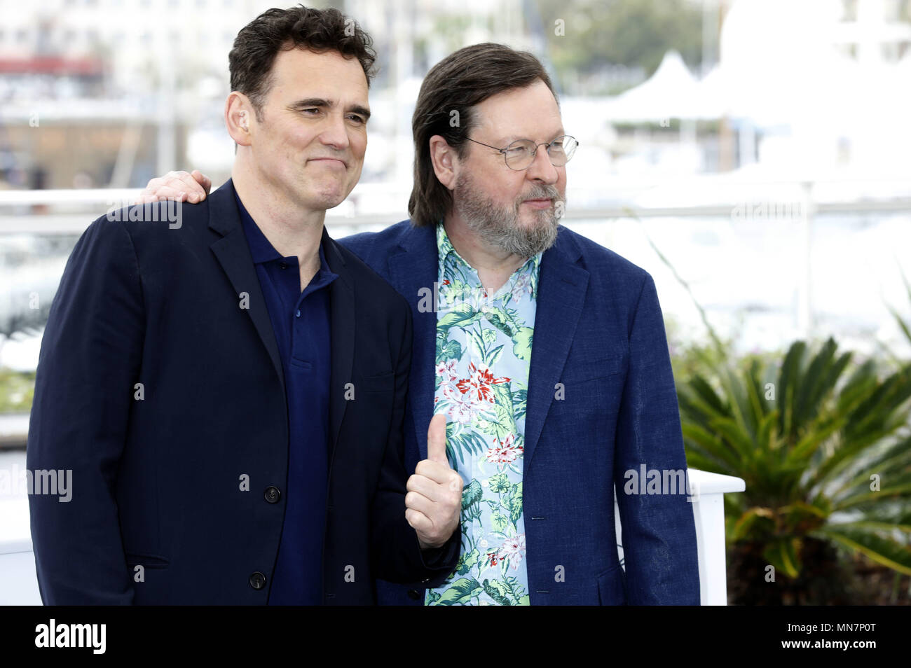 Matt Dillon et Lars von Trier au 'la maison que Jack construit' photocall au cours de la 71e édition du Festival de Cannes au Palais des Festivals le 14 mai 2018 à Cannes, France | Verwendung weltweit Banque D'Images