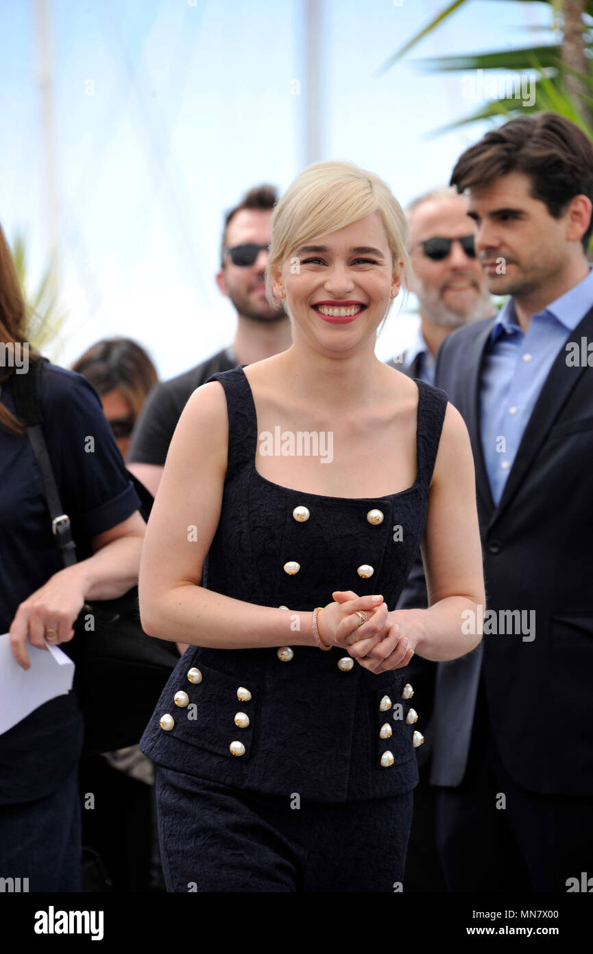 Roma, Italie. 15 mai, 2018. 71e Festival du Film de Cannes 2018, une séance de film ''Solo une histoire de la guerre des étoiles '' Photo : Emilia Clarke : Crédit Photo Agency indépendante/Alamy Live News Banque D'Images