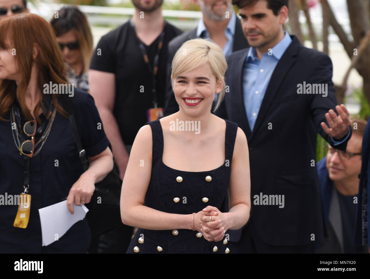 Cannes, France. 15 mai, 2018. 15 mai 2018 - Cannes, France : Emilia Clarke assiste à la 'Solo : une histoire de la guerre des étoiles' photocall au cours de la 71e festival de Cannes. Credit : Idealink Photography/Alamy Live News Banque D'Images