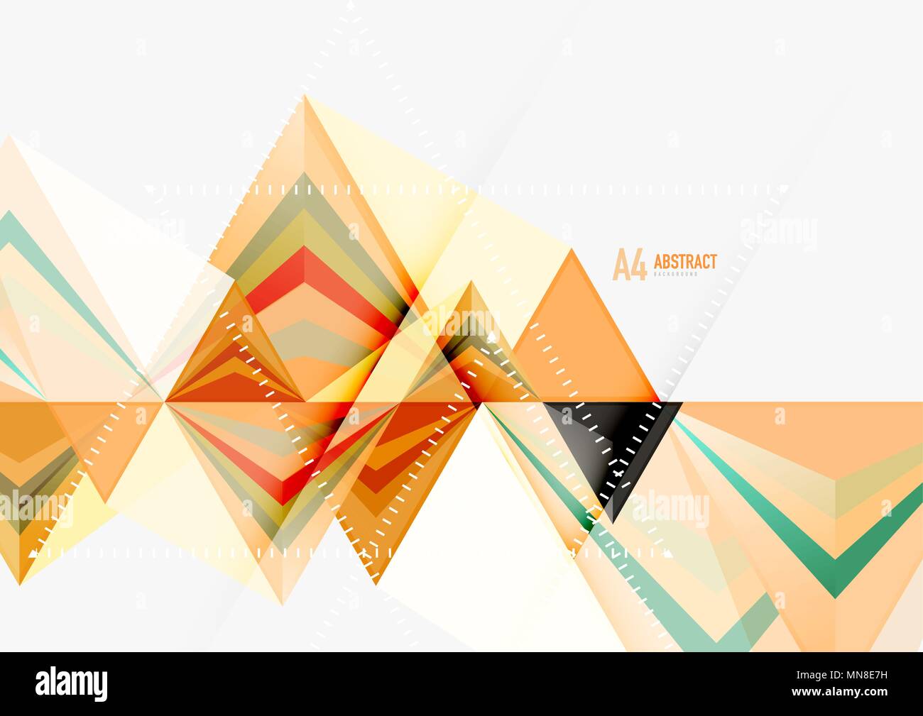 Poly bas triangulaire vector format a4 modèle abstrait géométrique. Poly bas triangulaire vector format a4 modèle abstrait géométrique. Triangles multicolores sur fond clair, techno futuriste ou business design Illustration de Vecteur