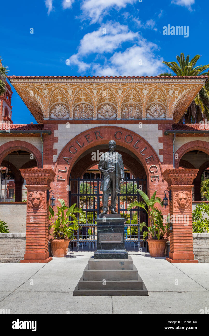 Flagler College dans le quartier historique de St Augustine en Floride l'ancien hôtel Ponce de Leon est inscrit comme monument historique Banque D'Images
