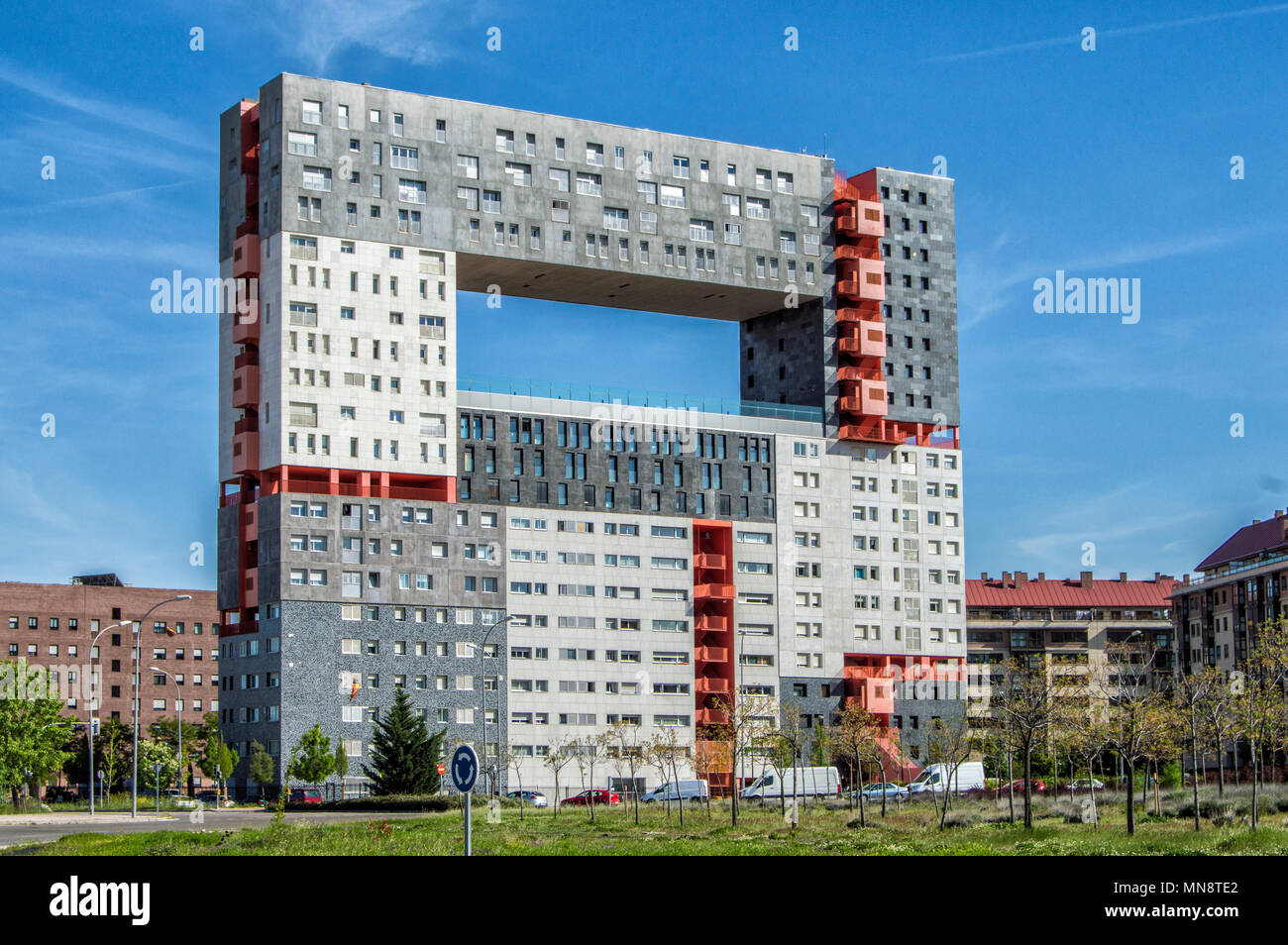 Vue de l'immeuble Mirador à Sanchinarro. Madrid. Espagne Banque D'Images