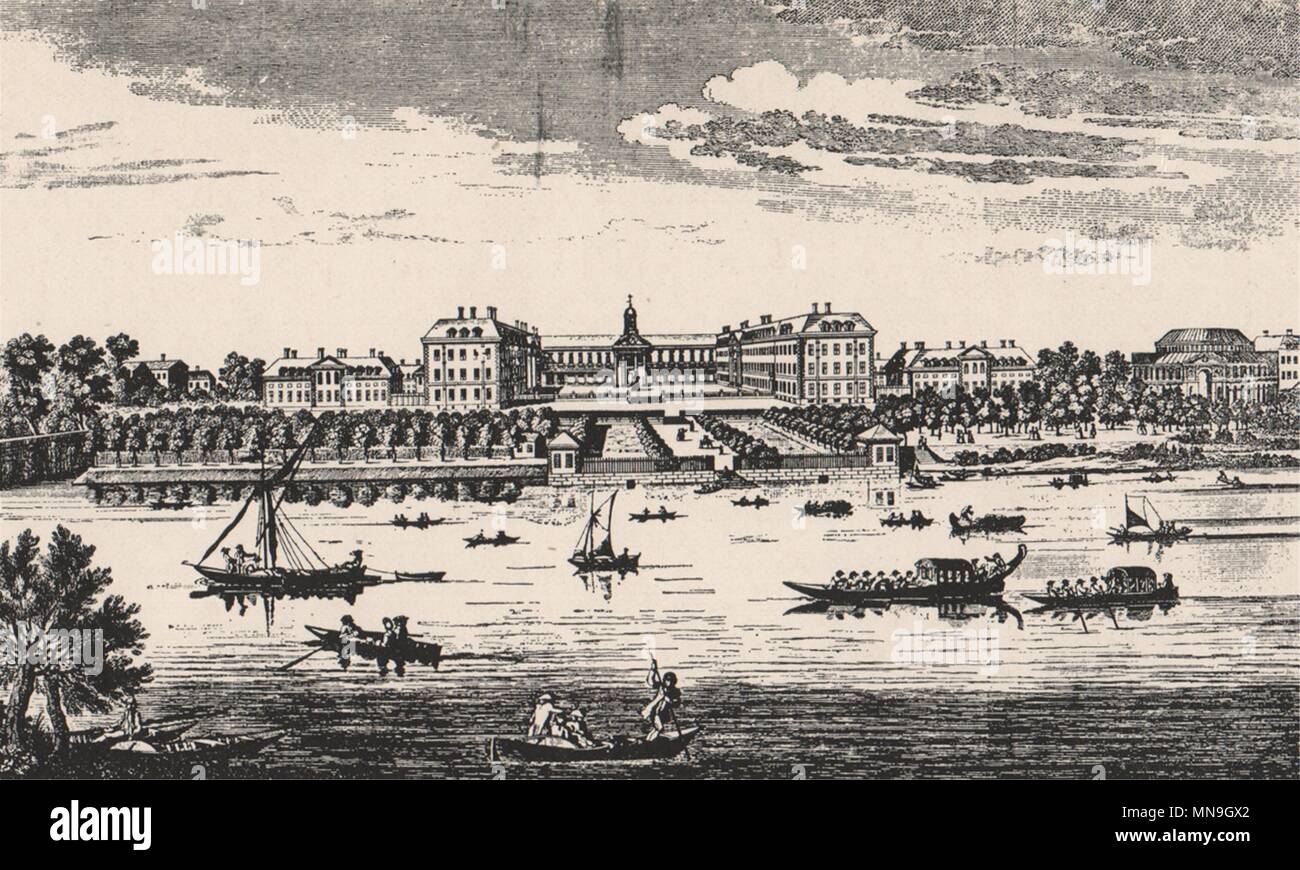 CHELSEA. L'Hôpital Royal et la rotonde. Ranelagh Gardens. Petit 1900 imprimer Banque D'Images