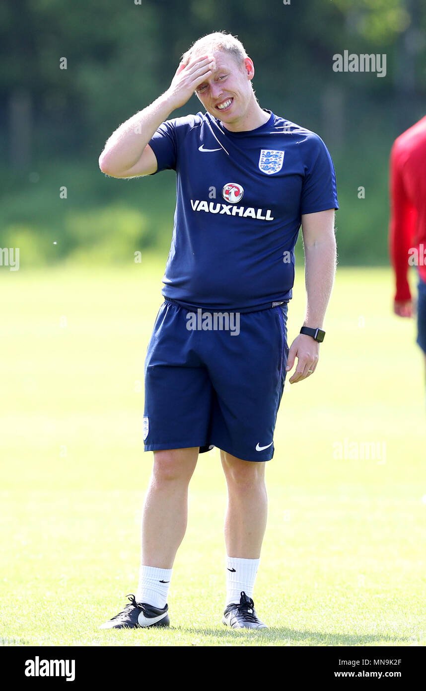 Gestionnaire de l'Angleterre Steve Cooper au cours de la session de formation à St George's Park, Burton. Banque D'Images