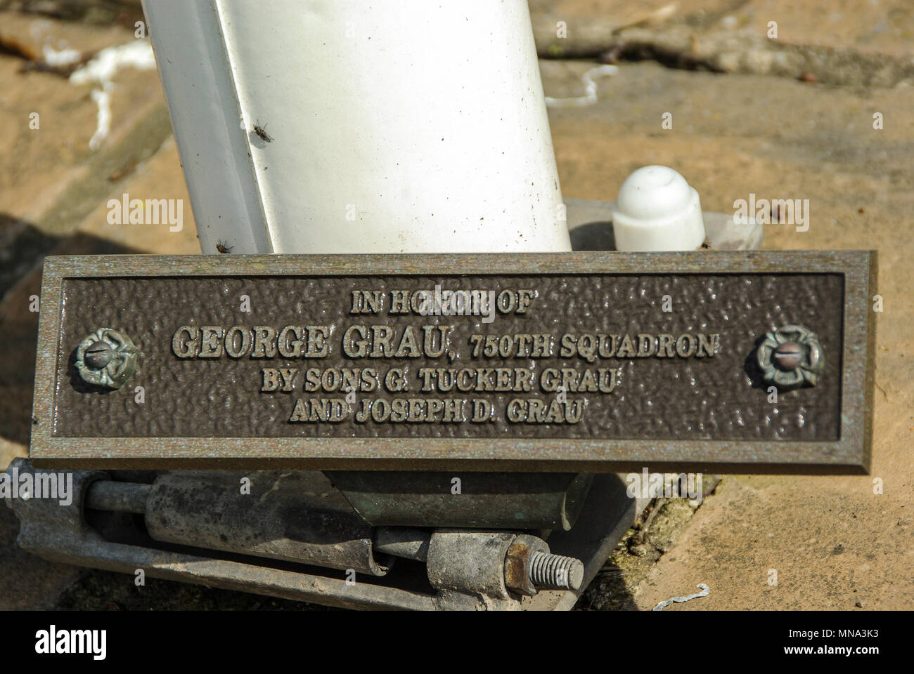 Mémorial de la base aérienne de Glatton. Royal Air Force Glatton à Cambridgeshire, Royaume-Uni, utilisé par les bombardiers de la huitième Armée de l'Air des États-Unis pendant la Seconde Guerre mondiale Banque D'Images