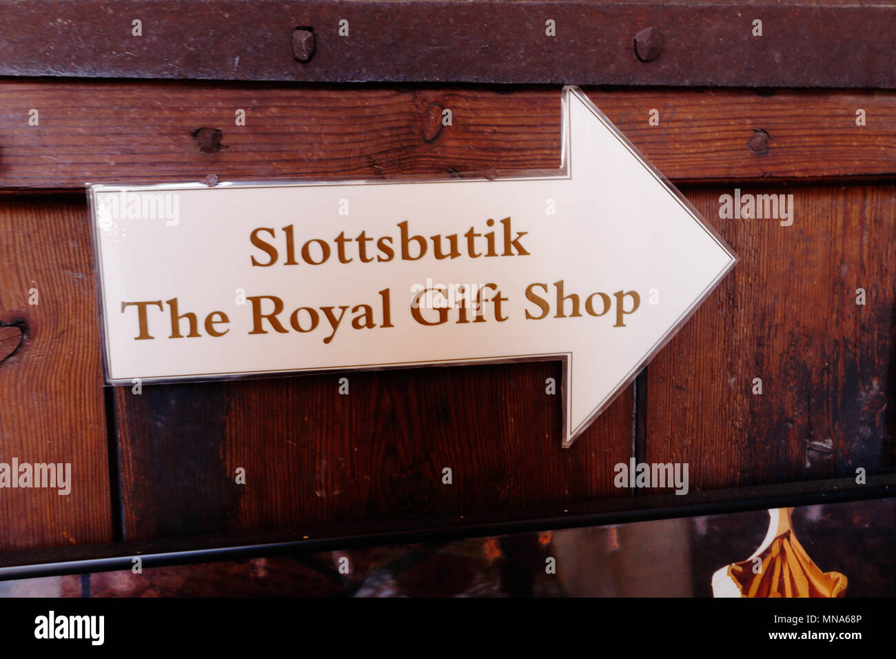 Mariefred, Suède - 6 juin 2016 : une direction à la Royal cadeaux au Château Gripsholm. Banque D'Images