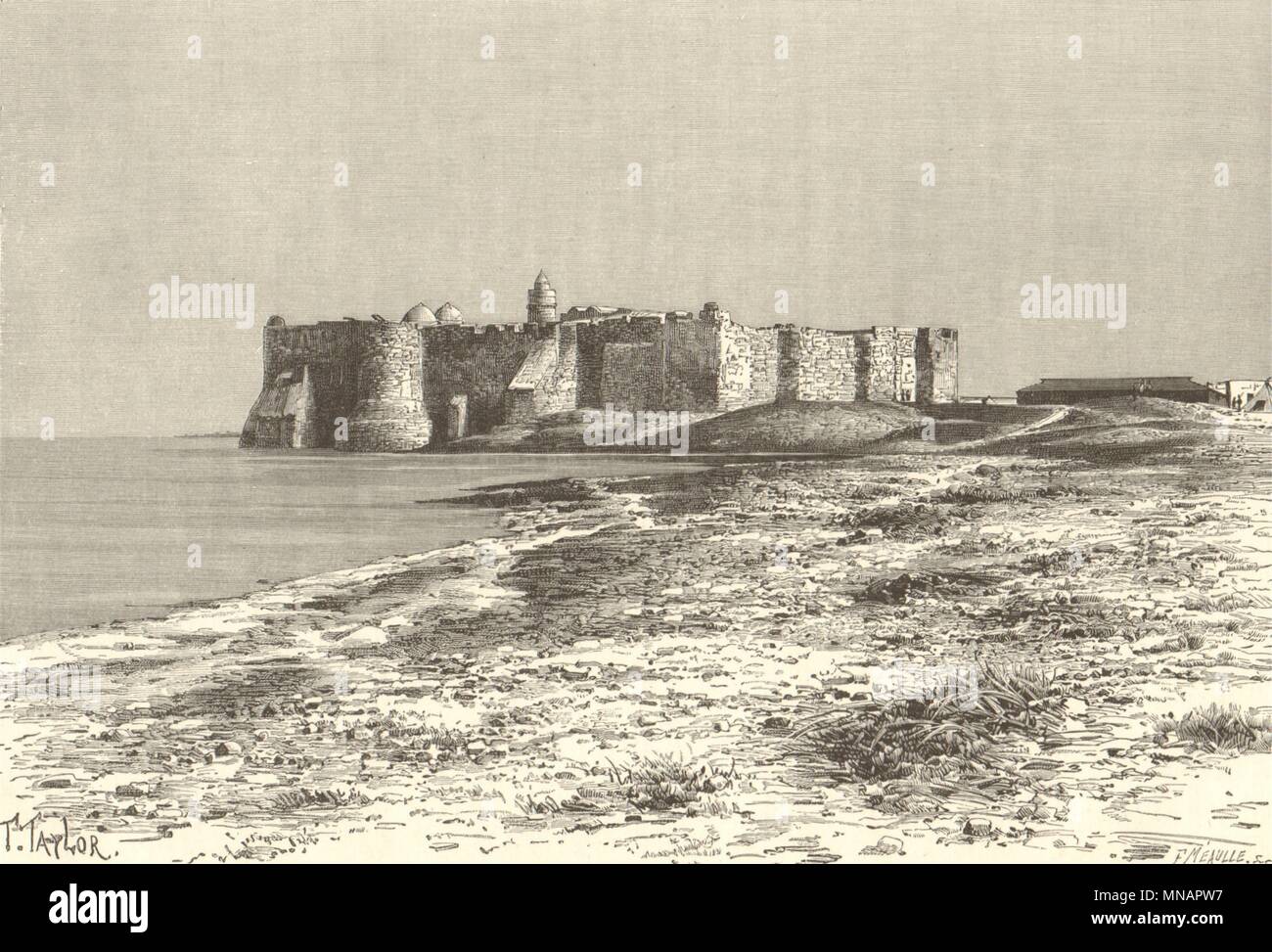 Île de Djerba. Tunisie, 1885 carte antique Photo Stock - Alamy