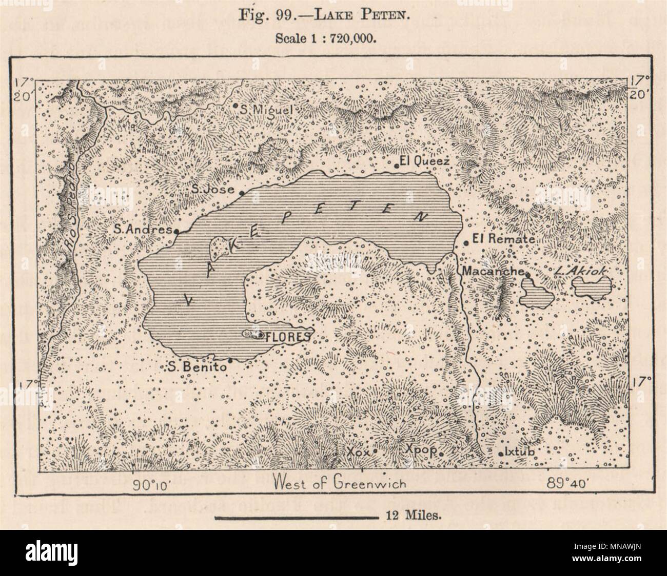 Mapa de guatemala peten Banque de photographies et d’images à haute