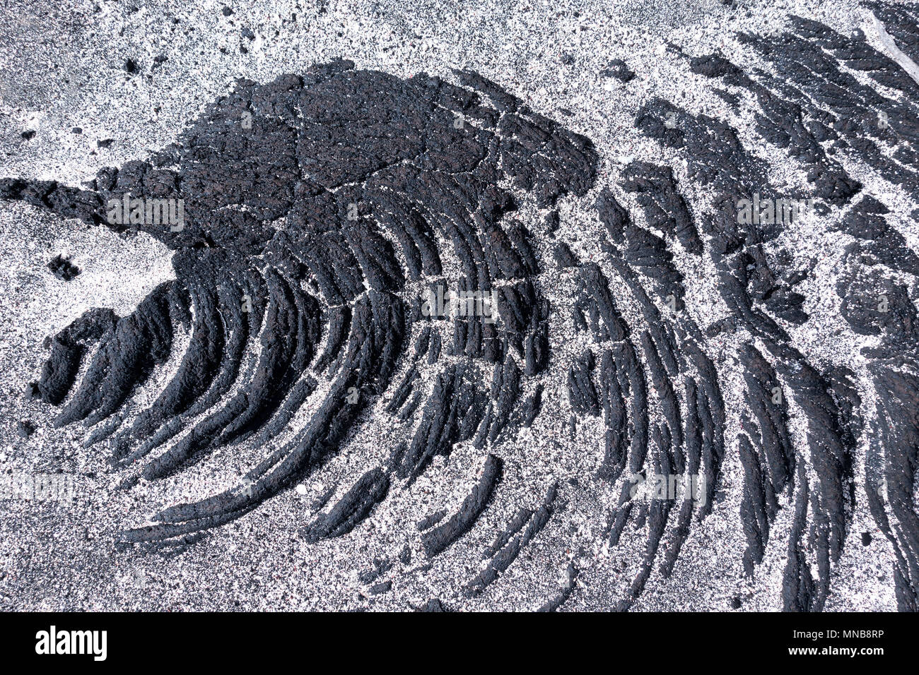 Détail de lave avec du sable Banque D'Images