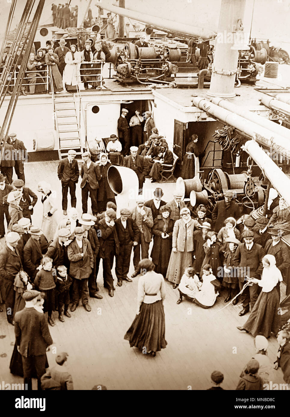 Les émigrants en route pour le Canada à partir de la Grande-Bretagne, début des années 1900 Banque D'Images