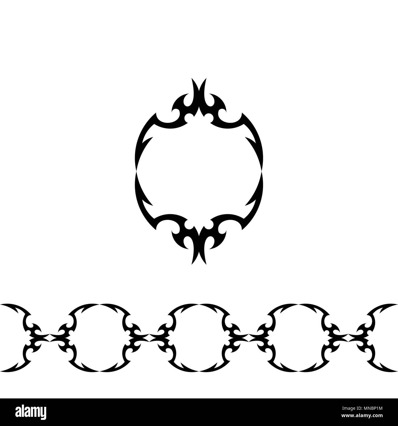 Conception simple, tatouage tatouage tribal. Illustration de Vecteur