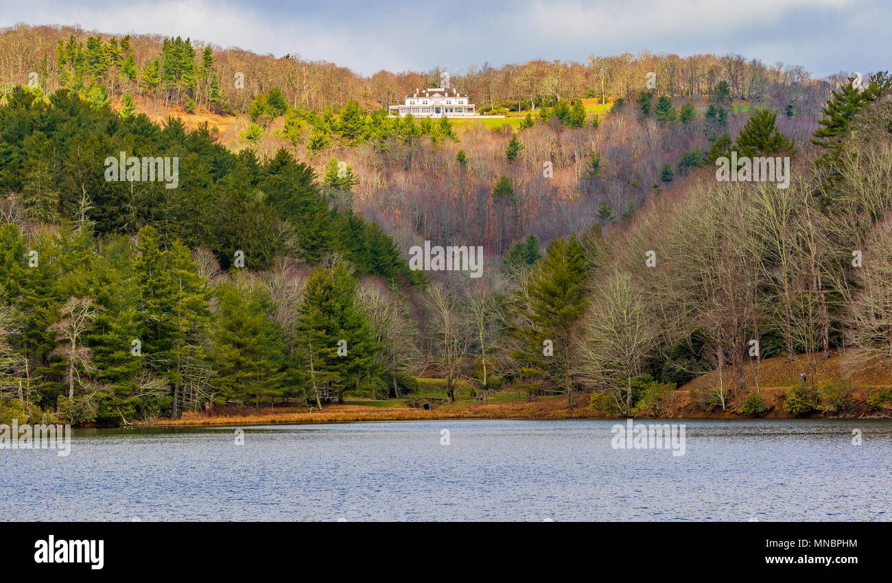 Le Cône Moïse Estate est un impressionnant manoir colonial situé sur le Blue Ridge Parkway, près de Blowing Rock, NC, USA. Banque D'Images