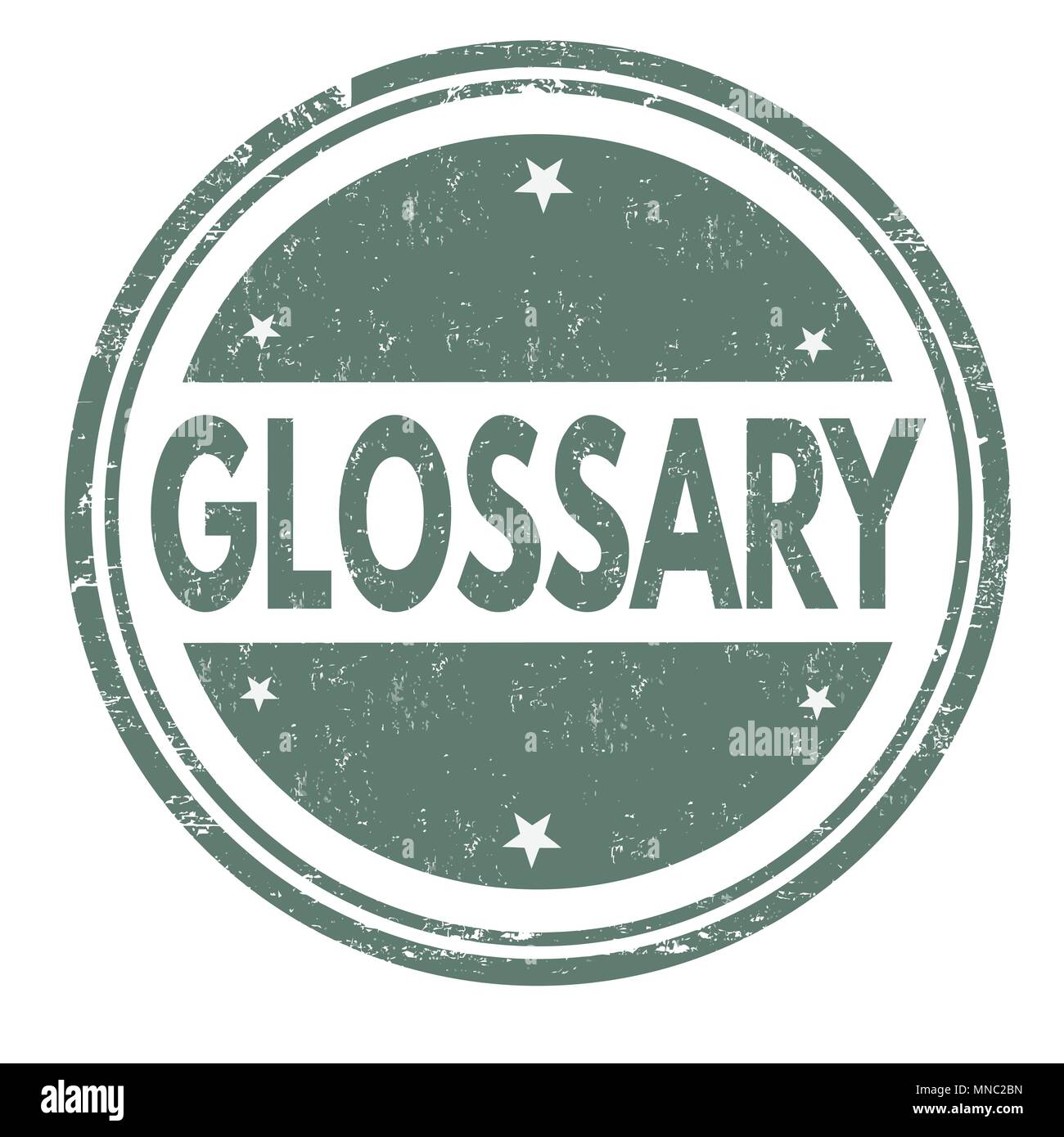 Glossaire grunge tampons sur fond blanc, vector illustration Illustration de Vecteur