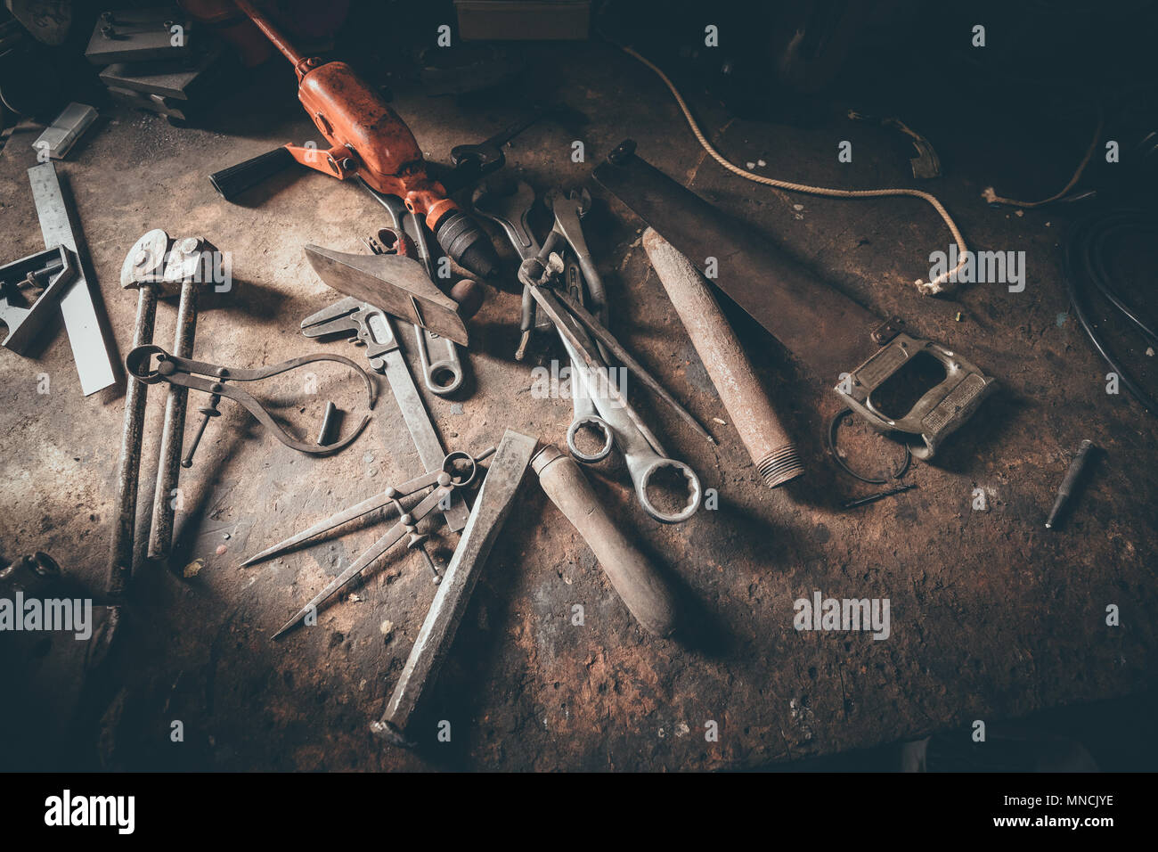 Menuiserie outils à main vintage Banque D'Images