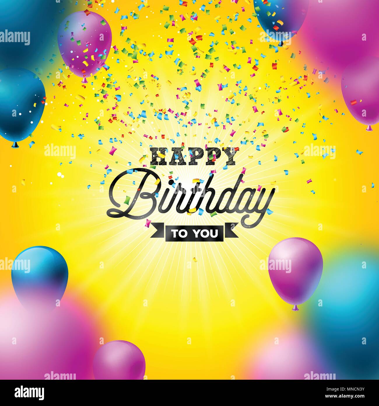 Joyeux Anniversaire Vector Design Avec Ballon Typographie Et Tomber Les Confettis Sur Fond Jaune Brillant Illustration Pour Un Anniversaire Cartes De Vœux Ou De La Partie De L Affiche Image Vectorielle Stock Joyeux Anniversaire Vector Design Avec Ballon Typographie Et Tomber Les Confettis Sur Fond Jaune Brillant Illustration Pour Un Anniversaire Cartes De Vœux Ou De La Partie De L Affiche Image Vectorielle Stock