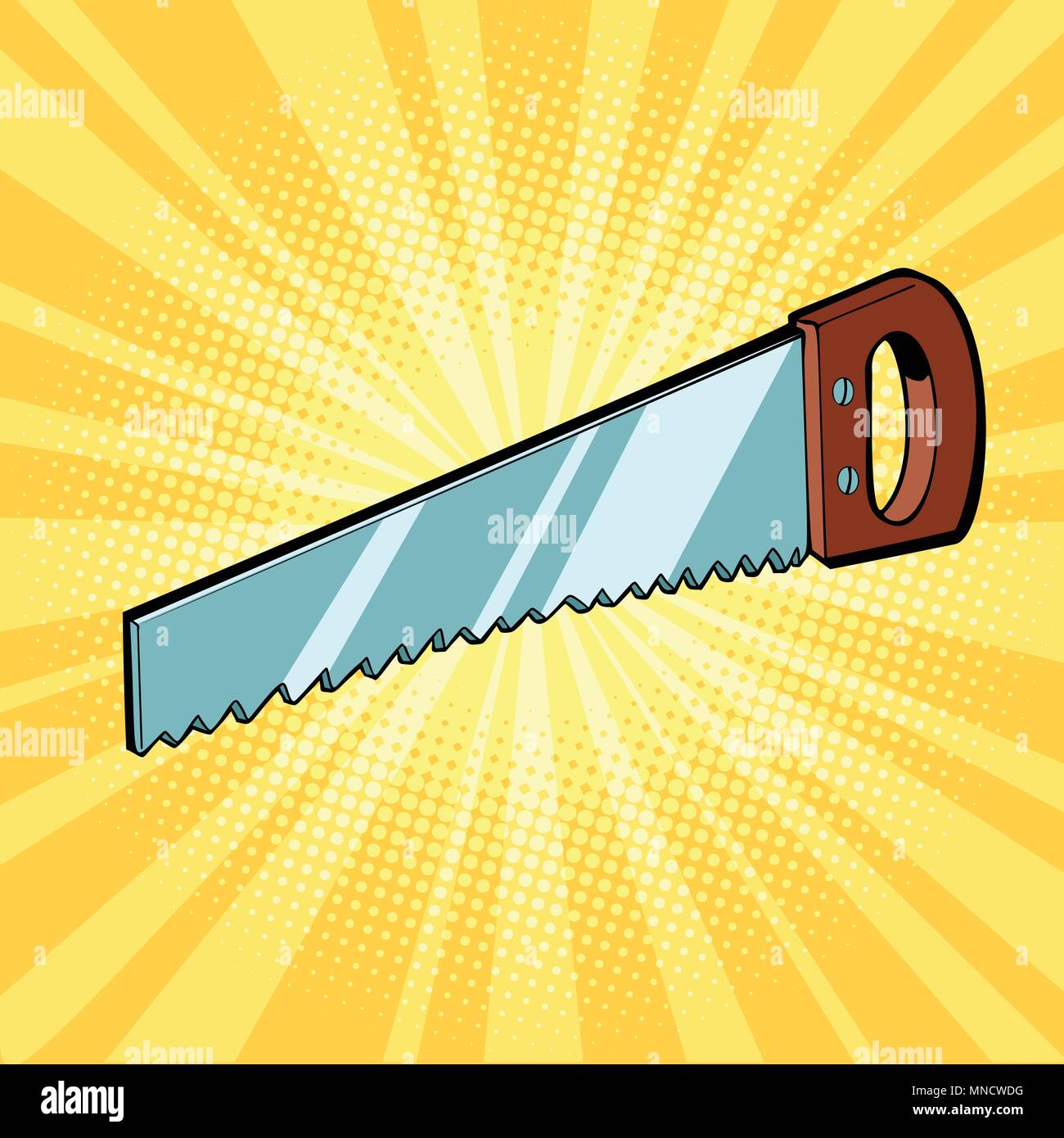 Scie à main tool Illustration de Vecteur