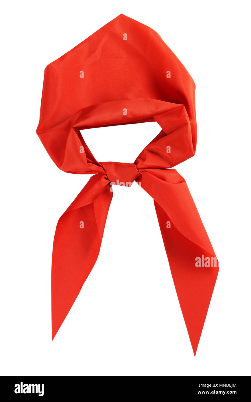 Tie Scout isolé sur fond blanc. Banque D'Images