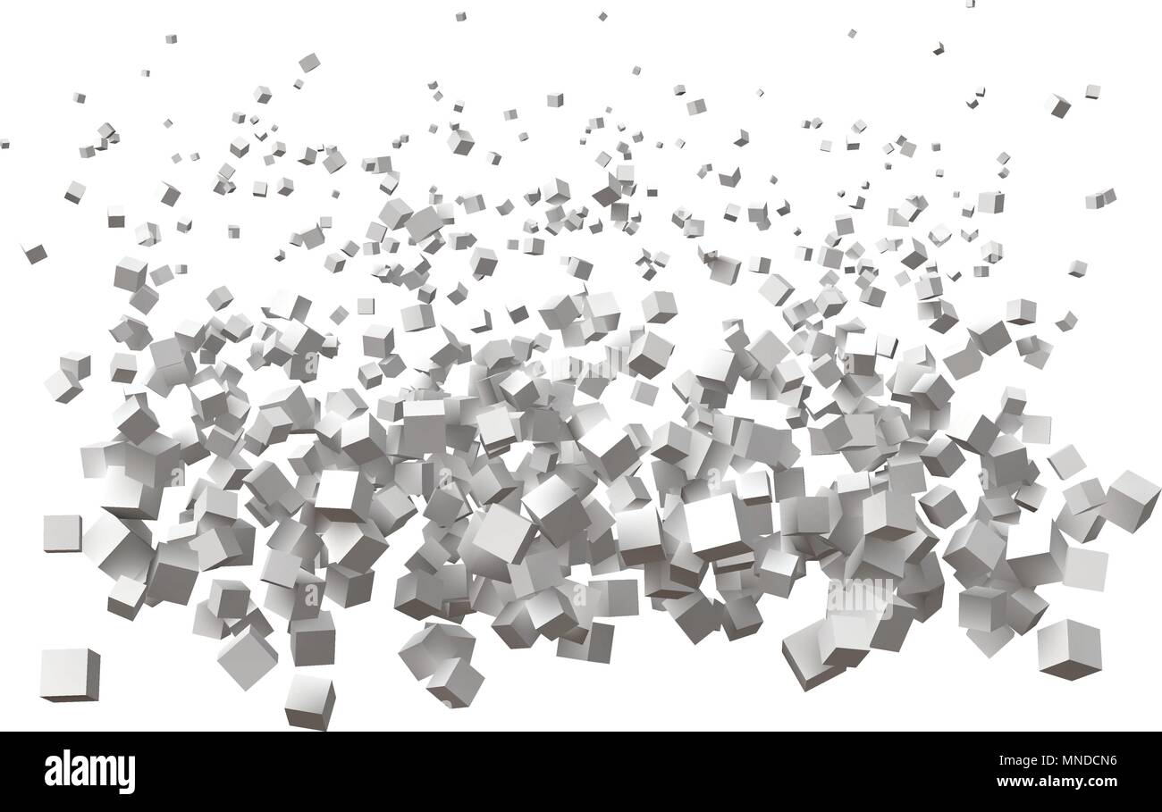 Vague de cubes simple. taille étant plus grand de haut en bas. Illustration de Vecteur