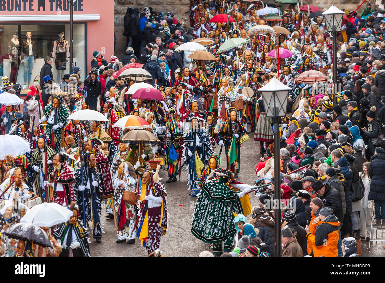 DEU, Deutschland, Rottweil, 12.02.2018 : Rottweil, la vieille ville est célèbre pour son centre médiéval et pour son carnaval traditionnel, Swabian-Alemannic Banque D'Images